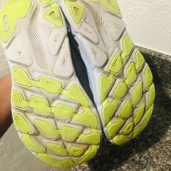 Hoka One One Women's Athletic Shoes - White, Pink, and Blue - Picture 4 of 9